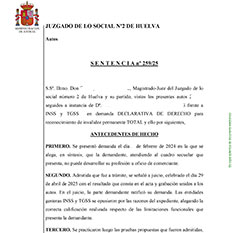 SENTENCIA INCAPACIDAD PERMANENTE TOTAL POR LUPUS ERITEMTOSO